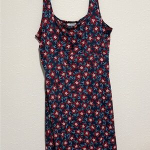 Columbia Red White and Blue Floral Dress